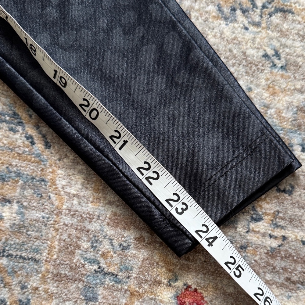 Koral Midnight Black patterned leopard shine Legg… - image 7